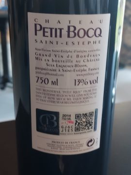 Château Petit Bocq 2014, Saint-Estèphe, Bordeaux