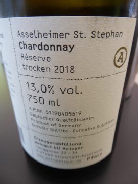 Chardonnay St. Stephan Réserve 2018, Weingut Uli Metzger